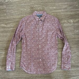 Men's Banana Republic Custom 078 Wash Shirt Floral Skull
Grant Fit Size Small